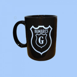 Taza negra HOMBRES G - Logotipo escudo