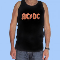 Camiseta de tirantes hombre AC/DC - Logotipo rayado vintage