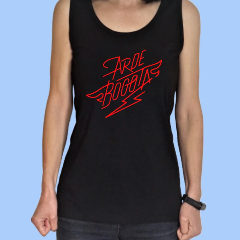 Camiseta de tirantes mujer ARDE BOGOTÁ Logotipo