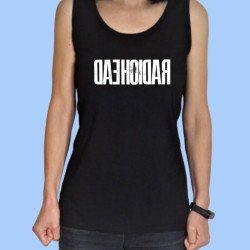 Camiseta de tirantes mujer RADIOHEAD - Logotipo inverso vintage