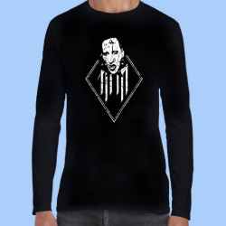Camiseta manga larga hombre MARILYN MANSON - Logo vintage