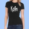 Camiseta mujer KORN - Logotipo blanco