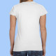 Camiseta blanca mujer HOMBRES G - Logotipo escudo