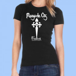 Camiseta mujer Mägo de Oz - Finisterra Opera Rock logo blanco