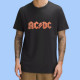 Camiseta hombre AC/DC - Logotipo rayado vintage