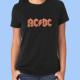 Camiseta mujer AC/DC - Logotipo rayado vintage