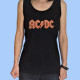 Camiseta de tirantes mujer AC/DC - Logotipo rayado vintage