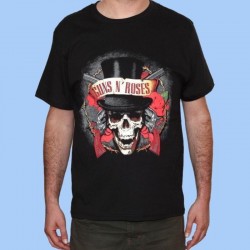 Camiseta GUNS N ROSES - Logo chistera